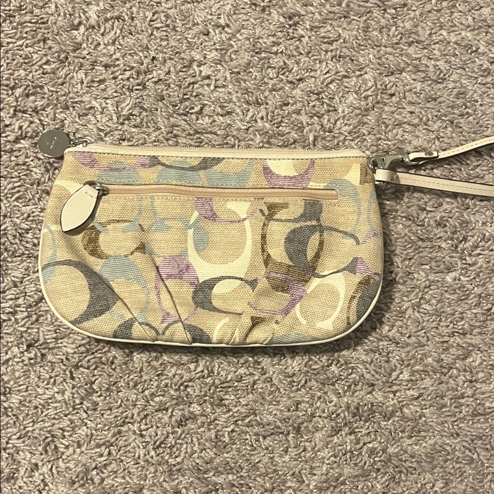 Coach Multicolor Signature Wristlet - Picture 2 of 2
